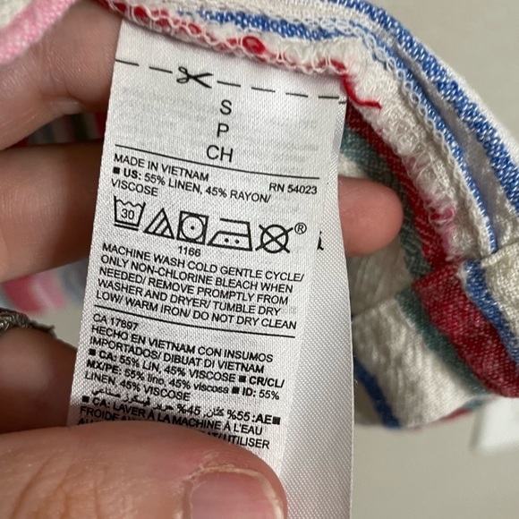 Old Navy Stripe Rainbow Button Front Dress Small - Picture 2 of 7